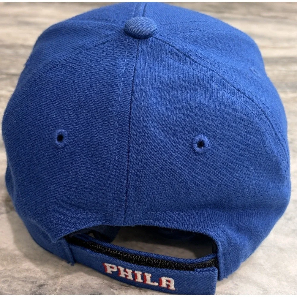 '47 Brand Philadelphia 76ers Baseball Cap Strapback Hat Blue One Size NBA